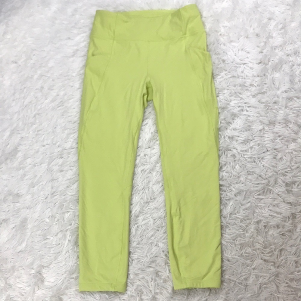 Lululemon Time To Sweat Crop 23" Lemon Vibe